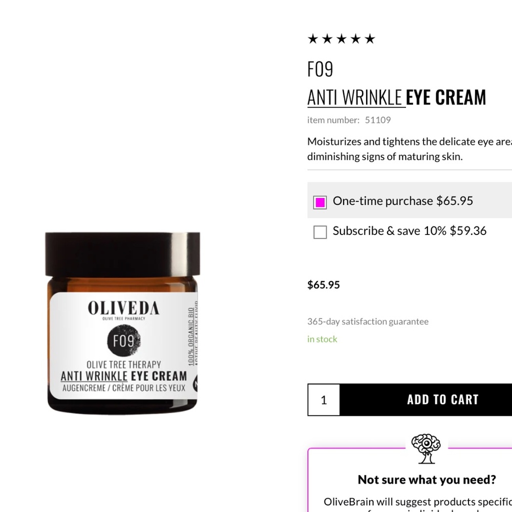 F09 ANTI WRINKLE EYE CREAM